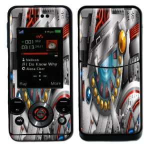  Silver Robot Design Decal Protective Skin Sticker for Sony 