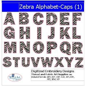   Embroidery Designs   Zebra Alphabet Caps(1) Arts, Crafts & Sewing