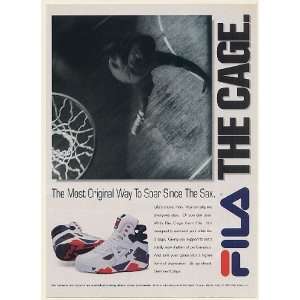 1993 Fila The Cage Basketball Shoe The Most Original Way to Soar Print 