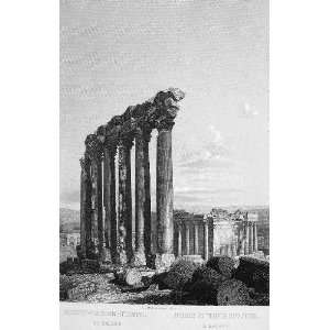 LEBANON Baalbec Baalbek Middle East Remains of Roman Temple of the Sun 