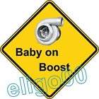 warning sticker BABY ON BOOST FUNNY decal window car