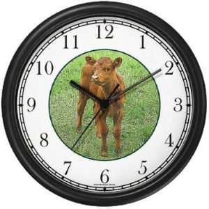 Baby Guernsey Cow   Calf Wall Clock by WatchBuddy Timepieces (Hunter 