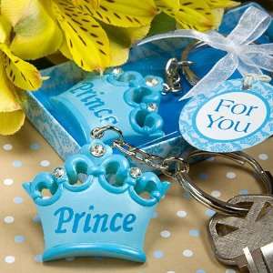  Baby Keepsake Blue crown themed Prince key chains Baby