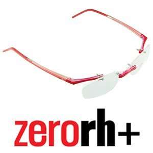  ZERO RH STATUS Eyeglasses Frames Transparent Red Health 