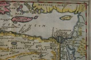 NORTH AFRICA EGYPT TRIPOLI CRETE MAP CLÜVER 1694 #A033S  