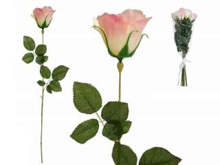 48 pcs Long Single Stem Rose Bundles   Wedding Silk Flowers Bouquets 