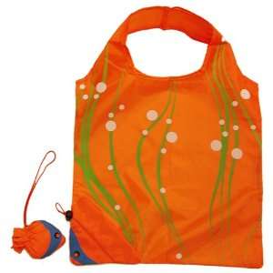    Eco Shopping Bag   Foldable Colorful Fish, Orange