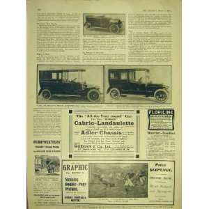  Motor Car Humber Wolseley Landaulette Old Print 1911