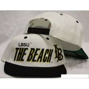 Cal State Long Beach Snapback Script and Logo Retro Cap Hat 2 Tone 