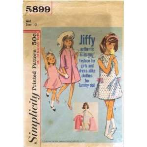  Simplicity 5899 Sewing Pattern Girls & Tammy Doll Matching 