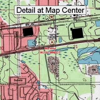  USGS Topographic Quadrangle Map   Marietta, Florida 