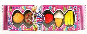ERASER SET Hapa Iwako Puzzle Asian Food Toy #3258 Pink  