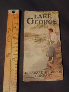 RARE 1906 Lake Geroge NY Steamer RR Travel Booklet Map  