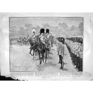   1903 KING ENGLAND BIRTHDAY TROOPING COLOUR KING SERVIA