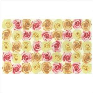  TRM Kids Rose Patch Pink / Yellow Contemporary Rug Size 1 