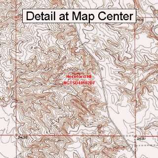 USGS Topographic Quadrangle Map   Hereford NE, South Dakota (Folded 