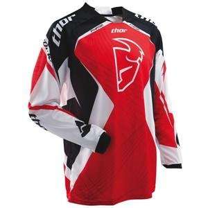    Thor Motocross Phase Spiral Jersey   X Large/Red Automotive
