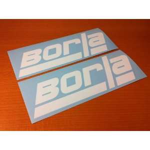  (2x) Borla   Sticker   Decal   Die Cut (8 wide 
