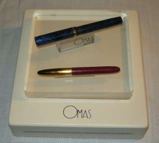 Omas Pen Display Tray   Lucite & Wood   Exceptionally Well Made 