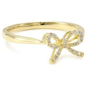  KC Designs Trinkets 14k Yellow Gold and Diamond Baby Bow 