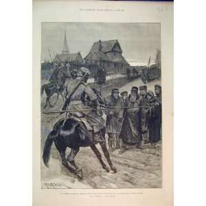   1892 Famine Russia Cossack Patrol Kazan Peasants Horse