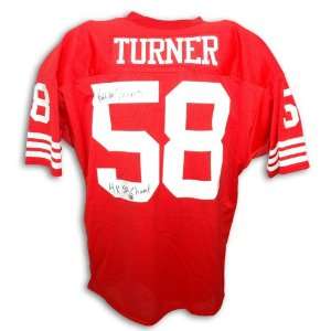 Keena Turner Autographed Jersey   Red Throwback Inscribed 4X SB Champs 
