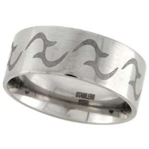 Surgical Stainless Steel 3/8 in. (10mm) Comfort Fit, Tribal Inspired 