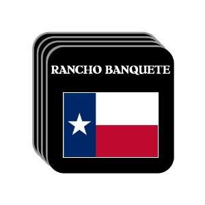  US State Flag   RANCHO BANQUETE, Texas (TX) Set of 4 Mini 