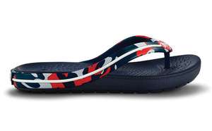 NWT CROCS Boy Kids Blue Camo Sandals Flip Flops Summer Beach Shoes 