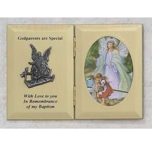    Double Godparent For Baptism Plaque Picture Frame Gift Baby