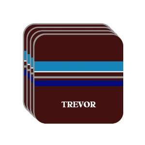   TREVOR Set of 4 Mini Mousepad Coasters (blue design) 