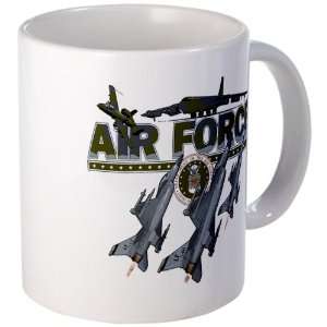 Mug (Coffee Drink Cup) US Air Force with Planes and Fighter Jets with 