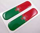 Portugal Portugese Flag Domed Decal Emblem Car Flexible Sticker 5Set 