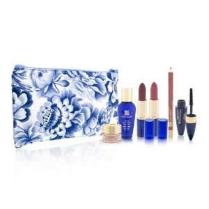  Estee Lauder Travel Set Paisley Cosmetic Bag 7 Piece Kit Beauty
