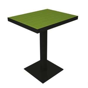  Recycled European Outdoor Pedestal Table   Electric Lime 