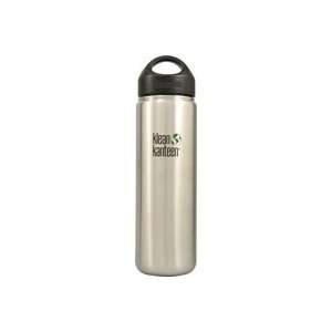 Klean Kanteen Wide Mouth Stainless Steel Bottle with Loop Cap Brushed 