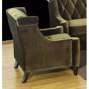    Green Velvet Armen Living Barrister Velvet Chair Furniture & Decor