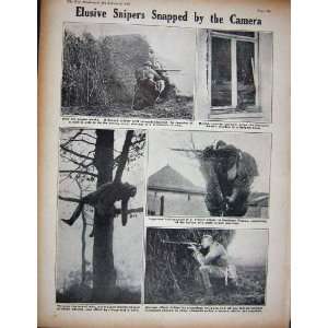   1915 WW1 Belgian Church German Soldiers Snipers Marine