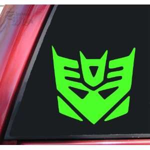 Transformers Decepticon Vinyl Decal Sticker   Lime Green