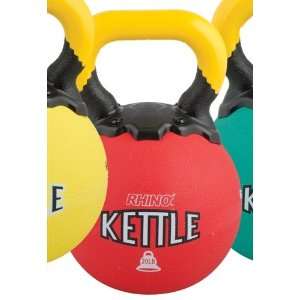  Champion Sports 20 lb Rhino Rubber Coated Kettlebell   Red 