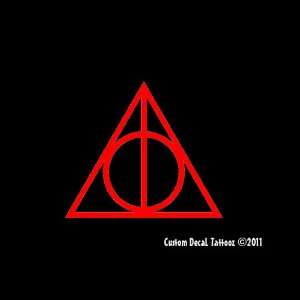  Deathly Hallows Harry Potter Car Window Decal Sticker Red 