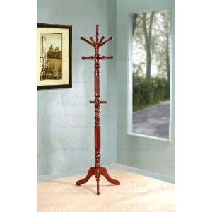   Traditional Coat Rack with Spinning Top in Tobacco Furniture & Decor