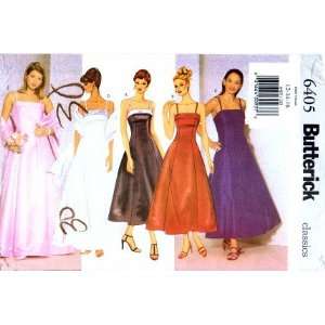  Butterick 6405 Sewing Pattern Formal Dress Stole Size 12 
