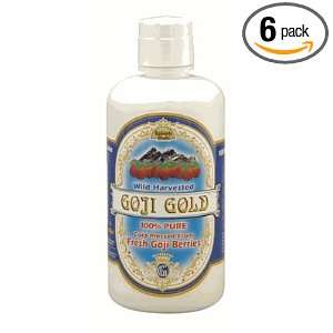 Goji Juice Gold 100% Pure Organic Goji Berry Juice   CASE OF 6 x 32 FL 