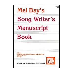  Mel Bay Song Writers Manuscript Book Musical Instruments