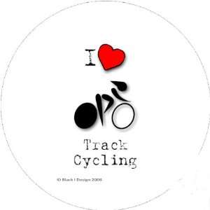  I Love Track Cycling 2.25 inch (58mm) Round Keyring
