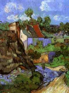 Vincent van Gogh Houses at Auvers Giclee Artwork Painting Repro Canvas 