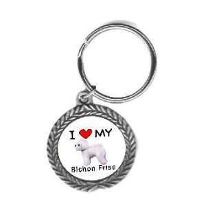  I Love My Bichon Frise Key Chain
