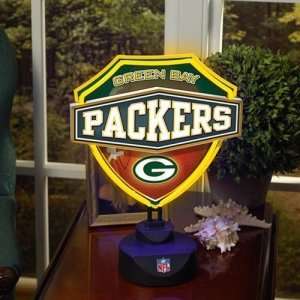  Green Bay Packers NFL Neon Shield Table Lamp