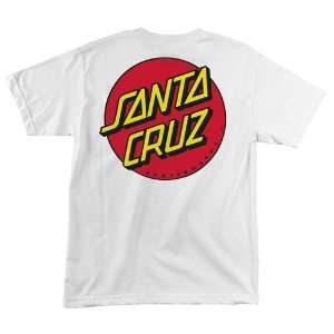  Santa Cruz T Shirts   Classic Dot   Medium   White Sports 